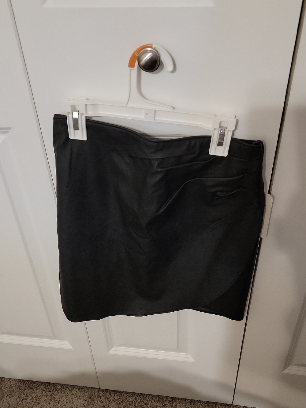 Abercrombie & Fitch Black Faux Leather Mini Skirt